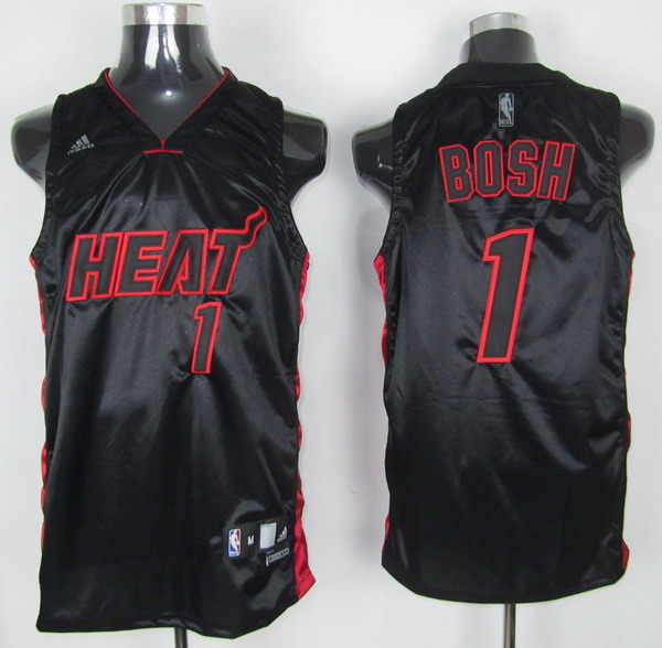 NBA Miami Heat 1 Chris Bosh Swingman Black Jerseys